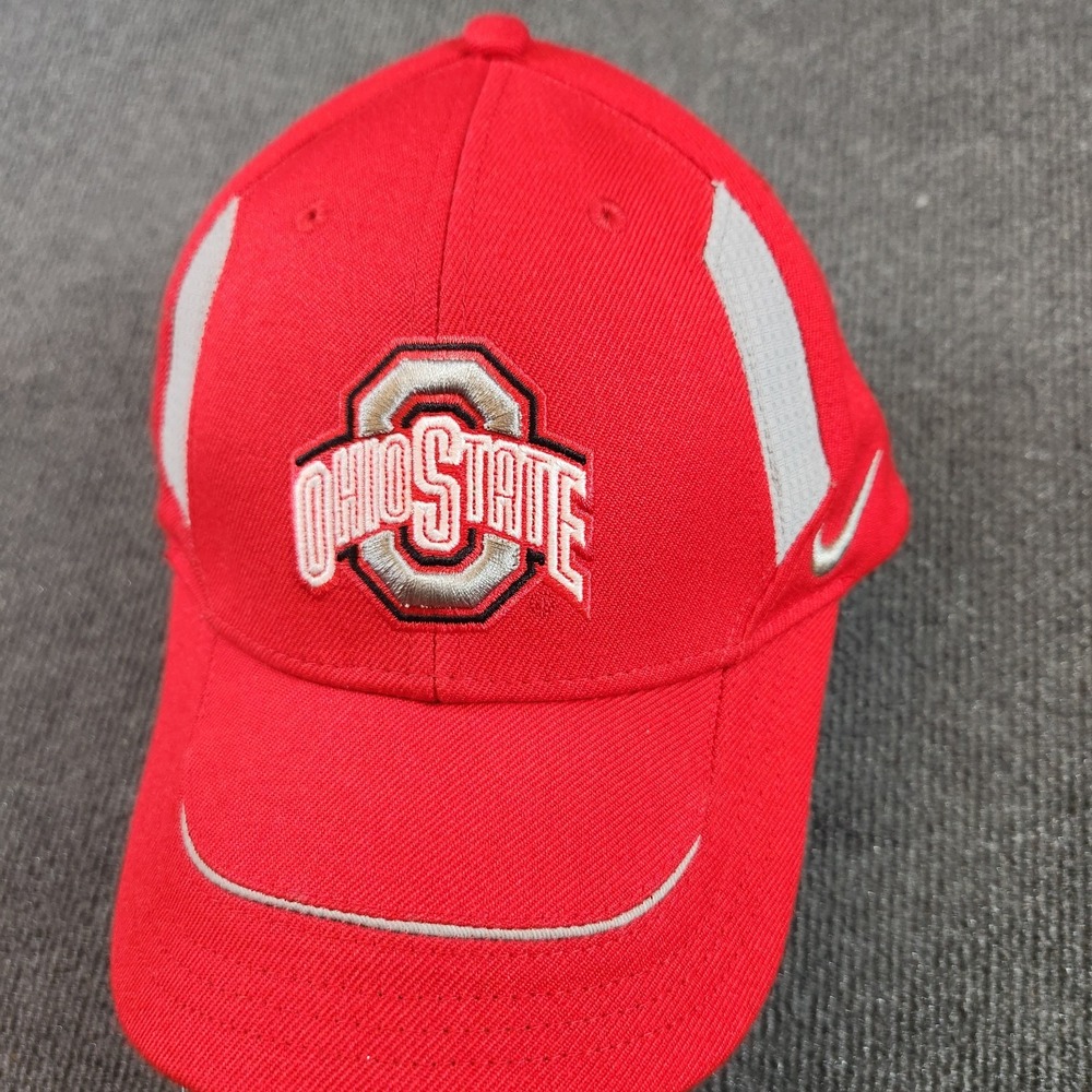 Ohio State Buckeyes Hat One Size Adjustable Nike Team Wool Blend Red NCAA Y2K